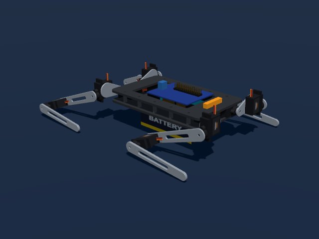 Small four-legged robot with micro servos