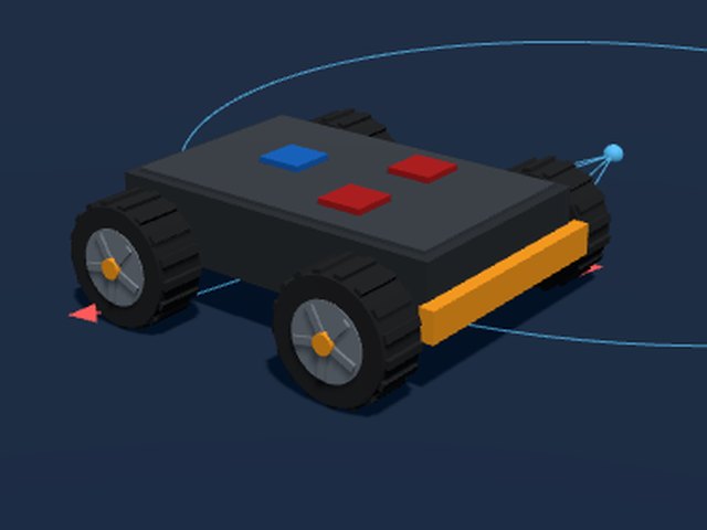 Robot with four fixed wheels skidding through a turn